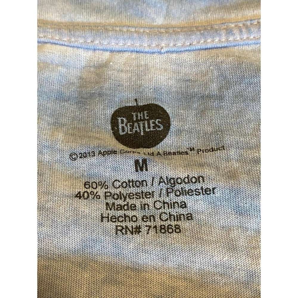 Beatles Band T Shirt Lightweight Glitter Lettering 2013 Vintage 3/4 Sleeve sku53 - Picture 3 of 6